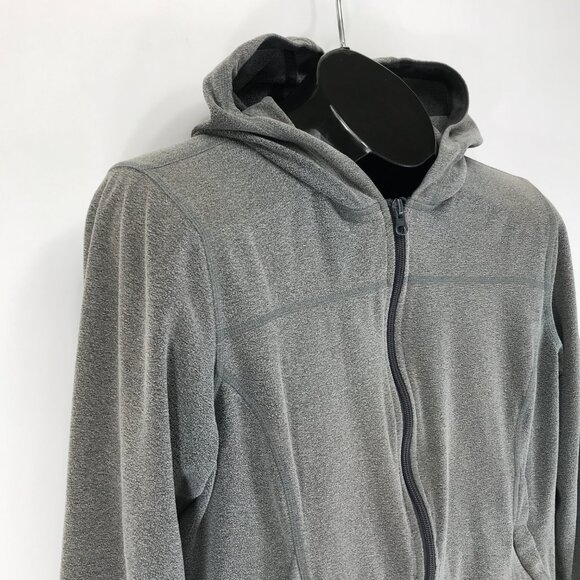 REI Full Zip Hooded Sweatshirt Women's Medium Gray Hoodie Pockets Outdoor Travel - Picture 5 of 13